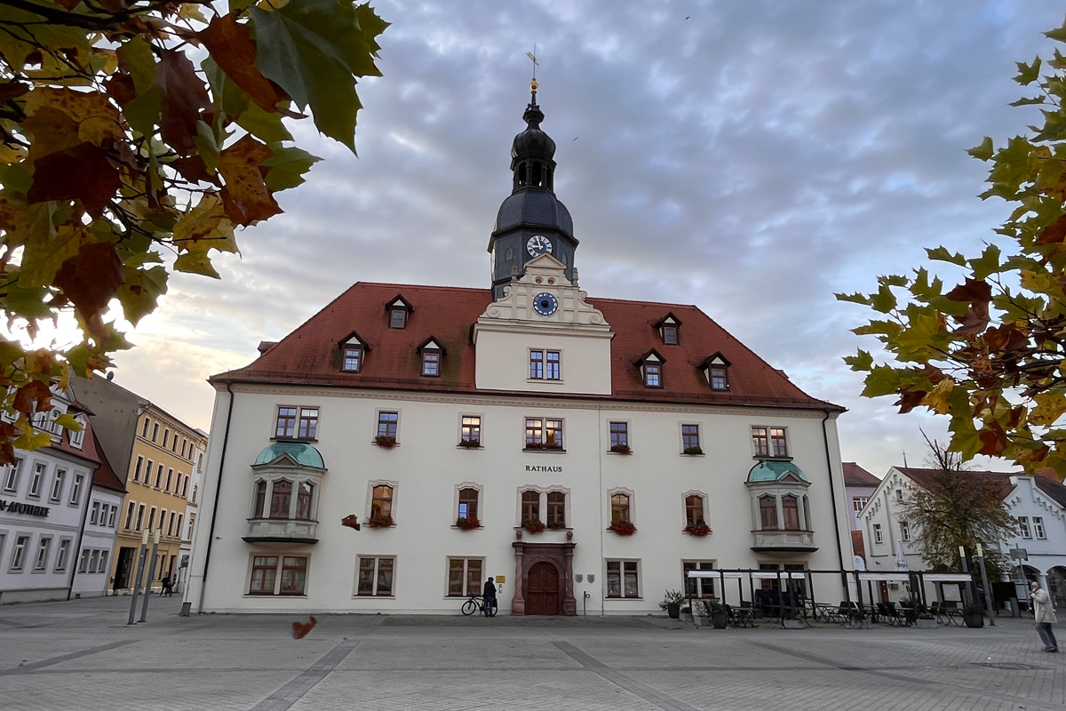 Rathaus Borna Fassadensanierung mit Mineralfarben